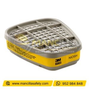 3M FILTRO 6003 PARA VAPORES ORGÁNICOS Y GASES ÁCIDOS