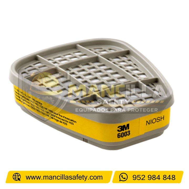 3M FILTRO 6003 PARA VAPORES ORGÁNICOS Y GASES ÁCIDOS