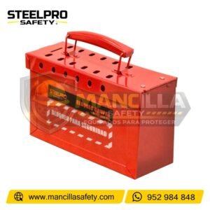 Caja de Bloqueo Grupal Roja Steelpro