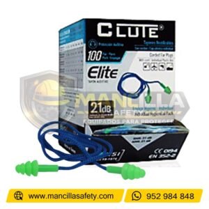 Tapon de Oído con Cordón Nylon en Bolsa Clute