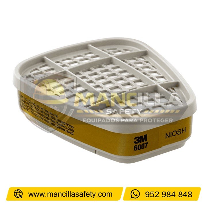3M FILTRO 6007 VAPORES DE CLORO Y MERCURIO