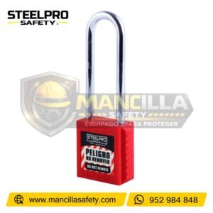 Candado de Bloqueo X10 Long Rojo Steelpro
