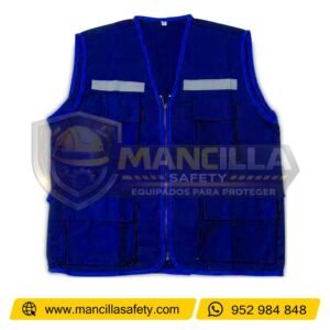 Chaleco Modelo Reportero Drill Tecnología Azulino