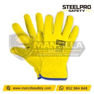 Guantes De Badana amarillo Steelpro