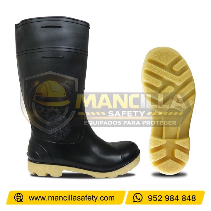 Botas de PVC Punta de Acero Negro Segusa