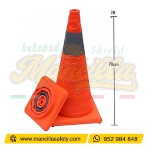 Cono de Seguridad Plegable Anaranjado Grande 28"